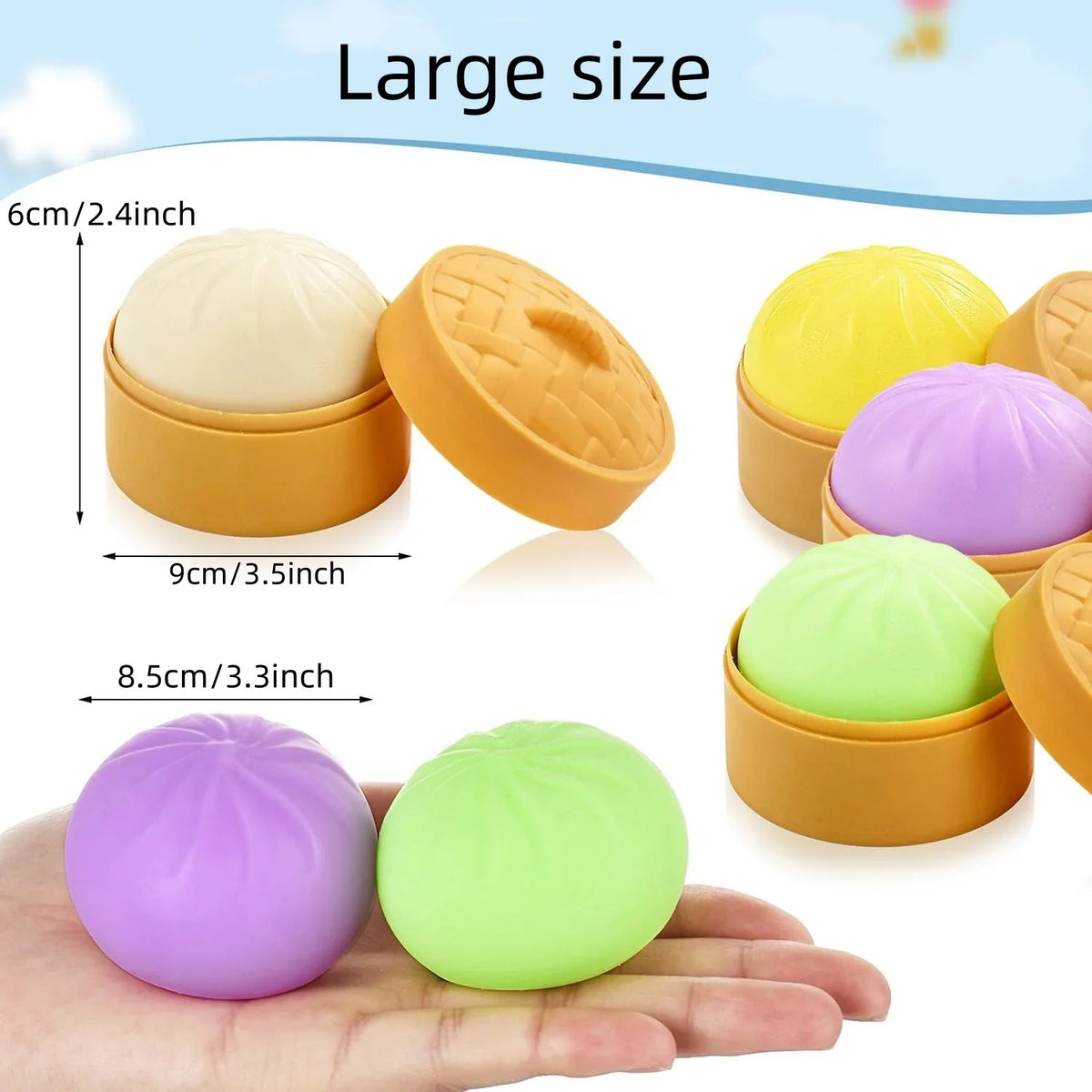 Colorful Dumpling Squishy Steamer Set